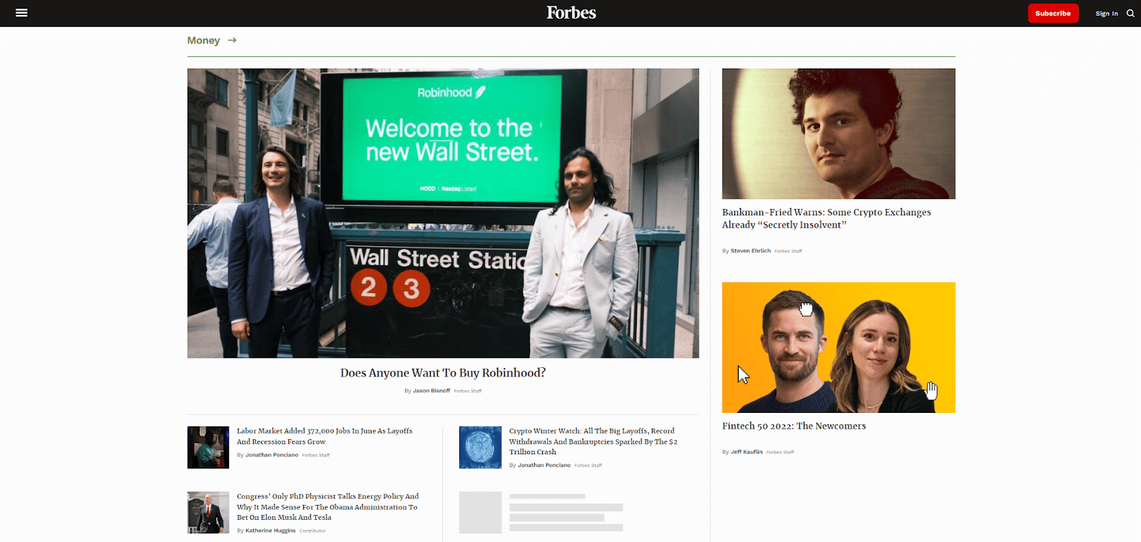 Forbes webpage